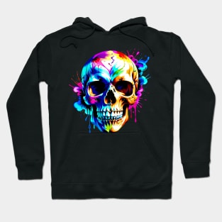 Colored Skull Design in Vibrant Vector Style Hoodie